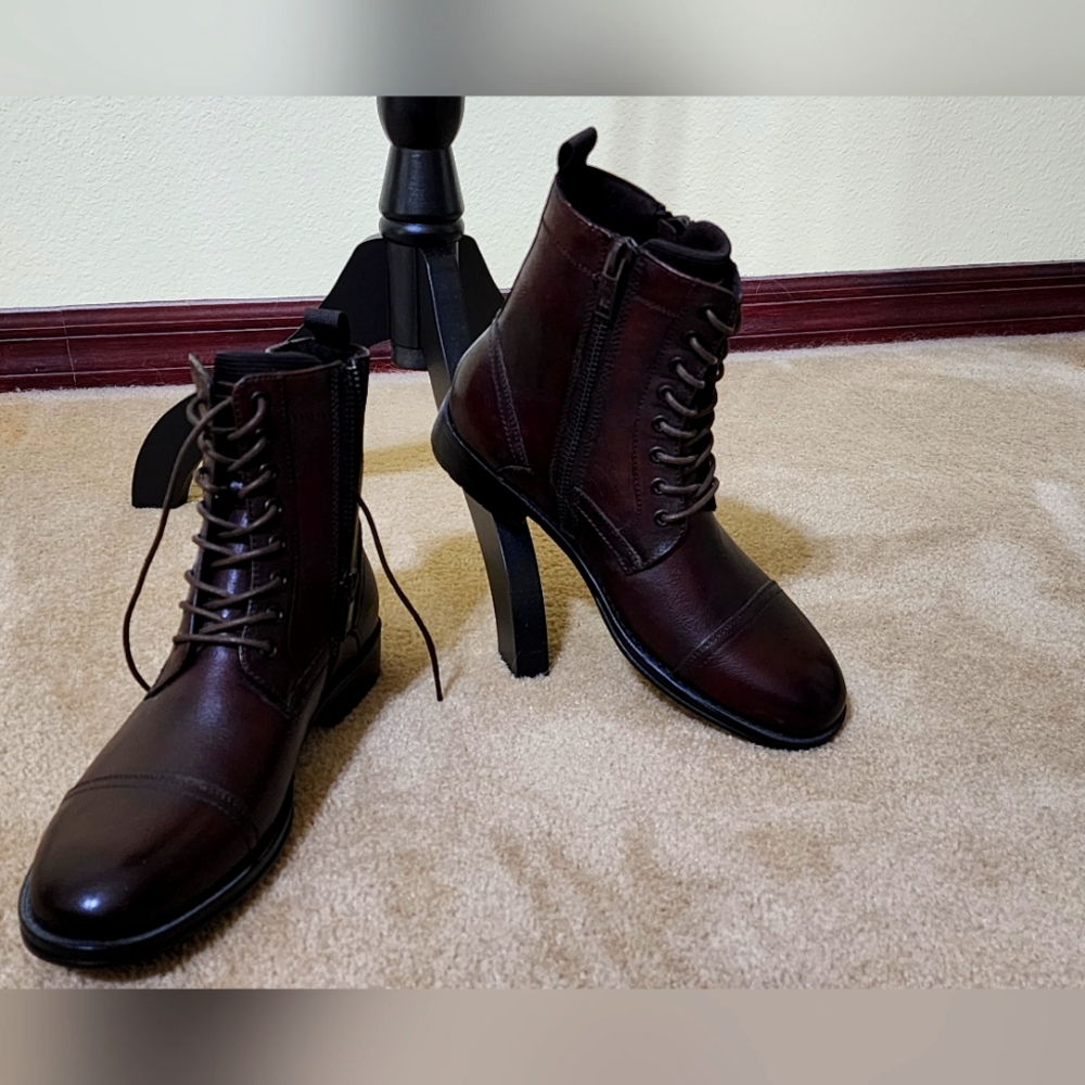Kenneth Cole Leather Men's Ankle Boots - Brown sz 9